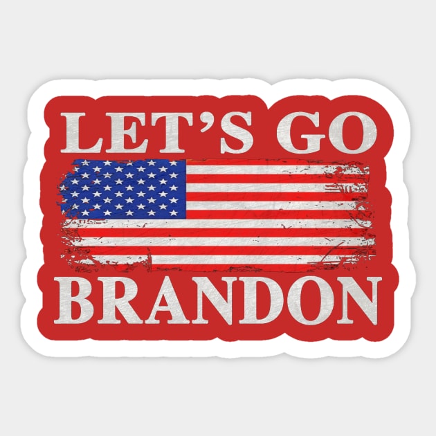 lets go brandon Sticker by coronagilo